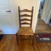 Ladder-Back Chair with Woven Rush Seat
