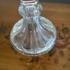 Red Pressed Glass Oil Lamp with Clear Base - 4