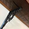 Rustic Live Edge Wall Shelf with Ornate Black Cast Iron Brackets - 5