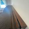 Rustic Live Edge Wall Shelf with Ornate Black Cast Iron Brackets - 8
