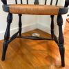 Windsor Style Armchair with Rush Seat and Floral Cushion - 5