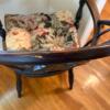 Windsor Style Armchair with Rush Seat and Floral Cushion - 9