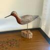 Hand-Carved Bar-Tailed Godwit Shorebird by Richard Norman