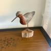 Hand-Carved Bar-Tailed Godwit Shorebird by Richard Norman - 2