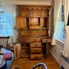 Mastercraft Knotty Pine Hutch with Display Cabinet and Storage - 2