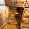 Mastercraft Knotty Pine Hutch with Display Cabinet and Storage - 5