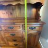 Mastercraft Knotty Pine Hutch with Display Cabinet and Storage - 20