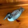 Carved Wooden Common Loon Decorative Decoy - 2