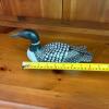 Carved Wooden Common Loon Decorative Decoy - 5
