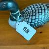 Carved Wooden Common Loon Decorative Decoy - 7