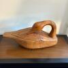 Carved Wooden Duck Sculpture - 3