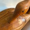Carved Wooden Duck Sculpture - 4