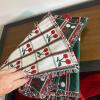 Assorted Lot of Cloth Napkins and Placemats - Holiday, Plaid, Embroidered - 5