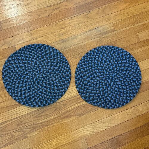 Pair of Round Braided Table Mats