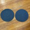 Pair of Round Braided Table Mats