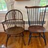 Oval Pedestal Dining Table with Two Pairs of Windsor Chairs - 9