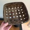 Primitive Country Decor Lot - Basket, Coaster Set and Stone Tile - 2