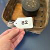 Primitive Country Decor Lot - Basket, Coaster Set and Stone Tile - 11