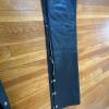Harley-Davidson Black Leather Motorcycle Chaps - XS with Eagle Patch - 5