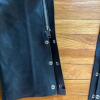 Harley-Davidson Black Leather Motorcycle Chaps - XS with Eagle Patch - 7