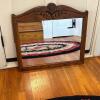 25" x 27" Ornate Carved Wood Wall Mirror - Heavy - 2
