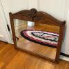 25" x 27" Ornate Carved Wood Wall Mirror - Heavy - 5