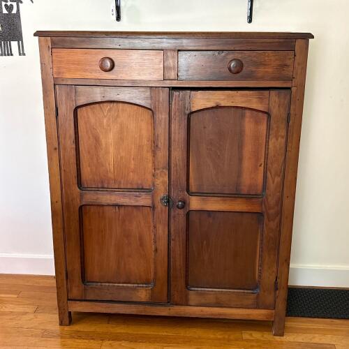 Wooden Pie Safe with Punched Tin Sides - Contents not Included