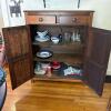 Wooden Pie Safe with Punched Tin Sides - Contents not Included - 2
