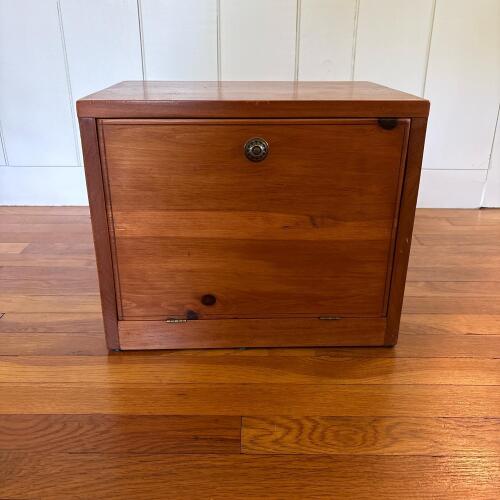 Small Solid Wood Drop-Down Front Storage Cabinet