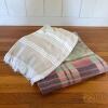 Woven Bed Blanket and Fringed Bath Towel