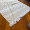 Woven Bed Blanket and Fringed Bath Towel - 2