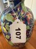 Painted "Cretone" Floral Ceramic Vase - 5