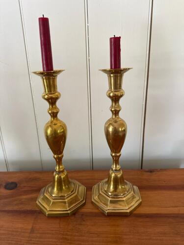 Brass Candlesticks Pair