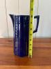 Ceramic Pitcher with Cobalt Blue Glaze and Faceted Design - 2
