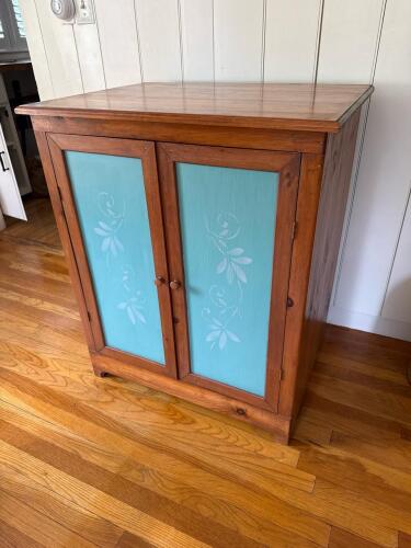 Wooden Media Cabinet with Double Doors