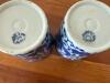 Pair Japanese Blue & White Porcelain Yunomi Tea Cups - 3