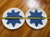 Set of 2 Round Hooked Wool Mats - 2