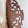 Victorian Fretwork Wooden Corner Wall Shelf - 6