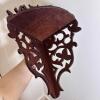 Victorian Fretwork Wooden Corner Wall Shelf - 9