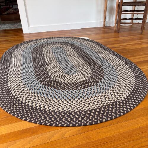 Braided Oval Area Rug, 6'x4'
