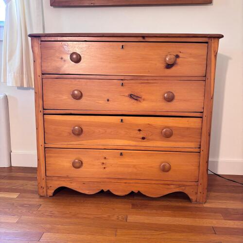 Vintage Wooden Dresser with Pin and Cove Joinery