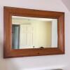 Rectangular Wall Mirror with Solid Wood Frame - 2