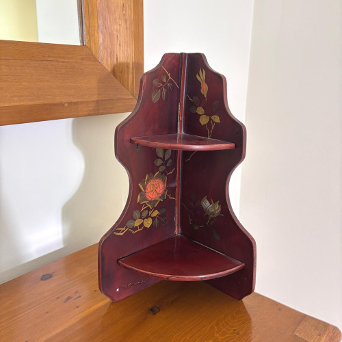Vintage Japanese Folding Corner Shelf