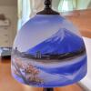 Hand-Painted Mt. Fuji Art Nouveau Table Lamp - 4