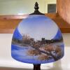 Hand-Painted Mt. Fuji Art Nouveau Table Lamp - 5