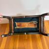 Vintage Wooden Footstool with Floral Needlepoint Upholstery - 9