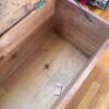 Vintage Solid Wood Blanket Chest with Dovetail Joints - 7