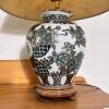 Vintage Ceramic Ginger Jar Table Lamp with Embroidered Shade - 4