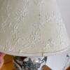 Vintage Ceramic Ginger Jar Table Lamp with Embroidered Shade - 8