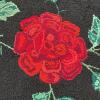 Hand-Hooked Wool Rug with Red Roses, 2' x 3' - 4